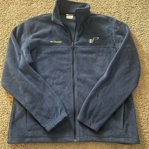 Columbia Dark Blue Fleece Outerwear with NBA Utah Jazz Logo